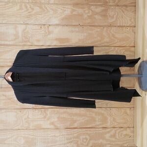 Tricotto Gray Long Sleeve Open Front Duster Sweater Size M